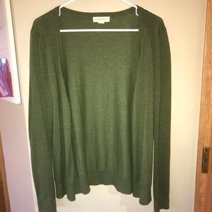 Army green cardigan